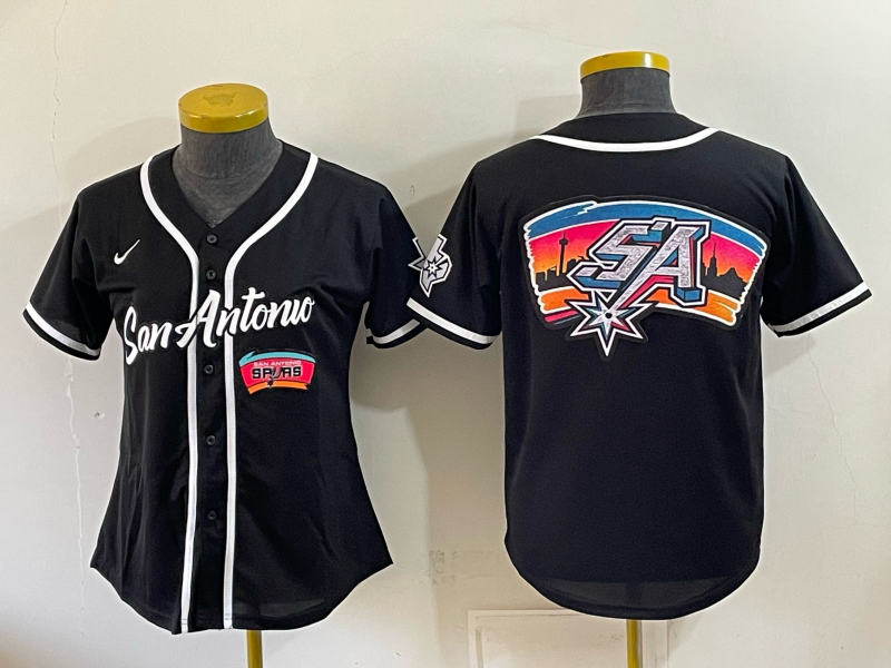Women San Antonio Spurs blank black Nike 2026 NBA Jersey 1019054